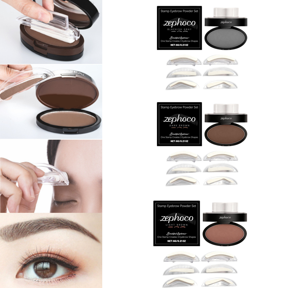 Brow Lamination Kit - Natural Eyebrow Powder Stamp Stencil Kit