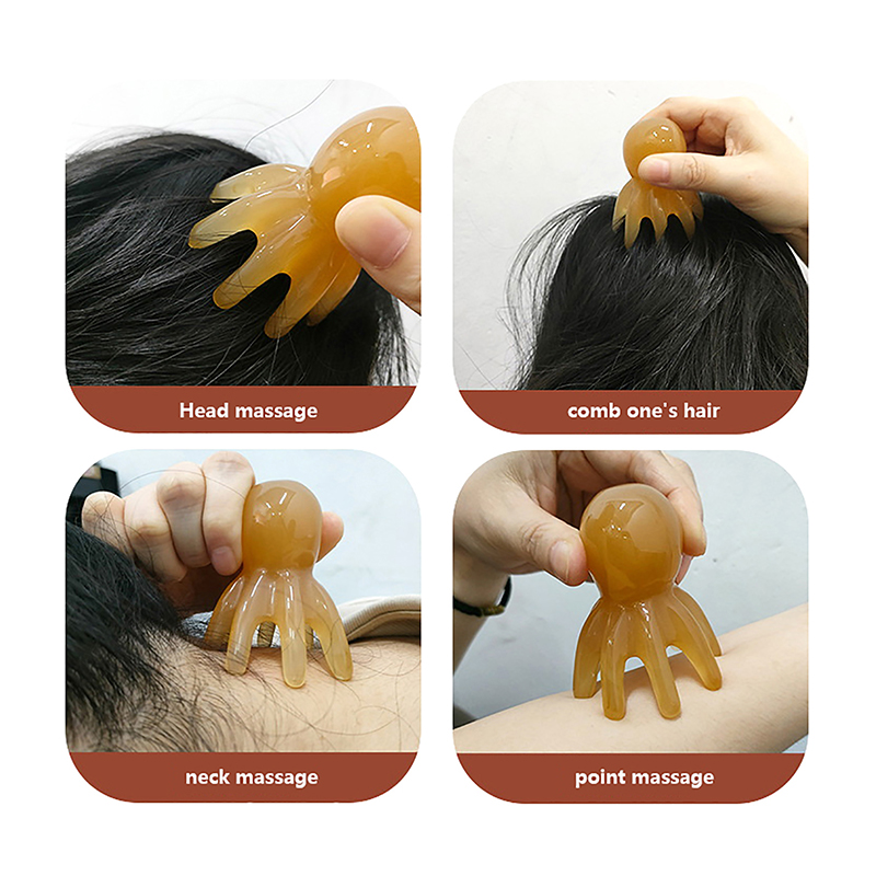 2Pcs Resin Octopus Comb Scalp  - Wellness Spa And Massage review and price